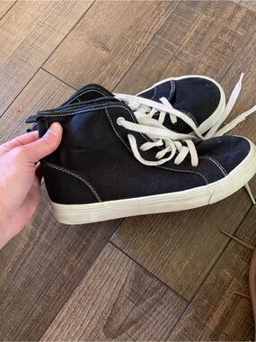 Old Navy Black and White High-Top Kids Sneakers